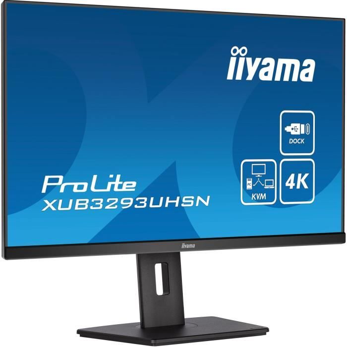 PC screen - IIYAMA - XUB3293UHSN-B5 - 32 IPS LED 4K 3840 x 2160 - 4ms - 60Hz - HDMI DP USB-C
