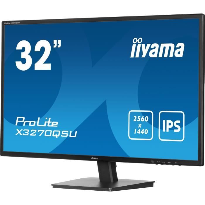 PC Monitor - IIYAMA - X3270QSU-B1 - 31.5 QHD - IPS - 100Hz - 3ms - HDMI/DP/USB HUB - Speakers - VESA 100x100 - Black
