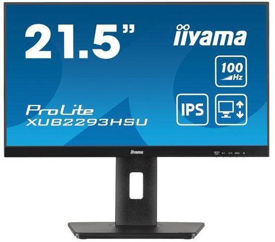 PC Monitor - IIYAMA - 21.5" - 100 Hz - IPS Panel - 1 ms - Height-Adjustable Stand + Swivel - Prolite XUB2293HSU-B7