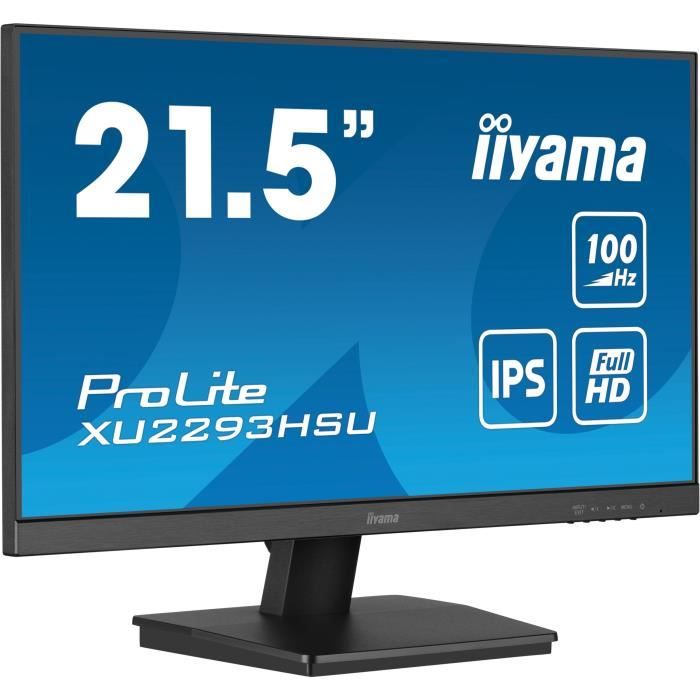 PC Monitor - IIYAMA - XU2293HSU-B7 - 21.5 FHD - IPS - 100Hz - 1ms - HDMI/DP - USB HUB - Speakers - Black