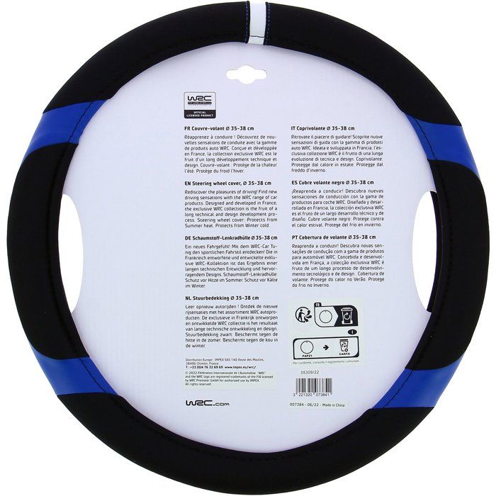 Blue Race steering wheel cover