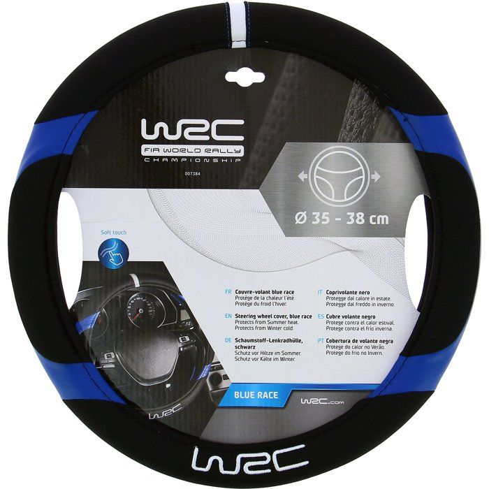 Blue Race steering wheel cover