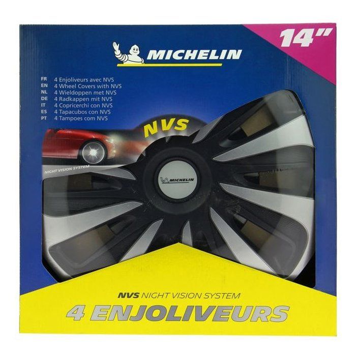 MICHELIN Wheel cover 14 NVS 3D by 4 in a box Black