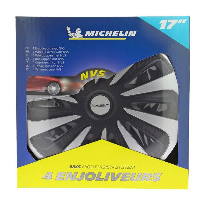 MICHELIN Wheel cover 17 NVS 3D by 4 in a box Black