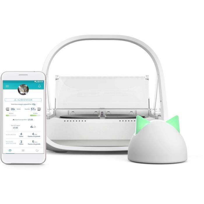 Surefeed food dispenser with connected electronic chip - white (delivered without the hub)
