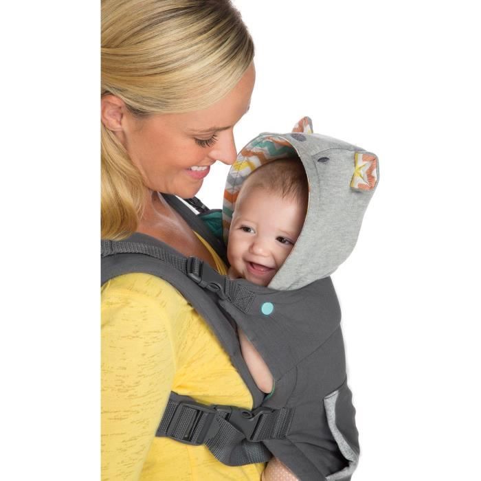 INFANTINO Cuddle Up Bear Baby Carrier - 2 modes: ventral facing and dorsal