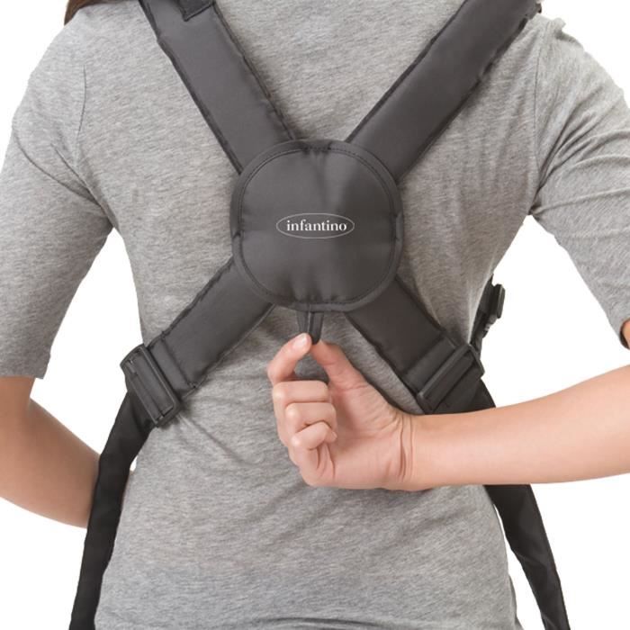 INFANTINO Baby Carrier - Swift - Ergonomic - Black/Blue - For Babies from 0 to 24 months