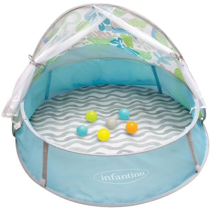 3-in-1 evolving ball pit with anti-UV canopy and mosquito net - INFANTINO - 303127