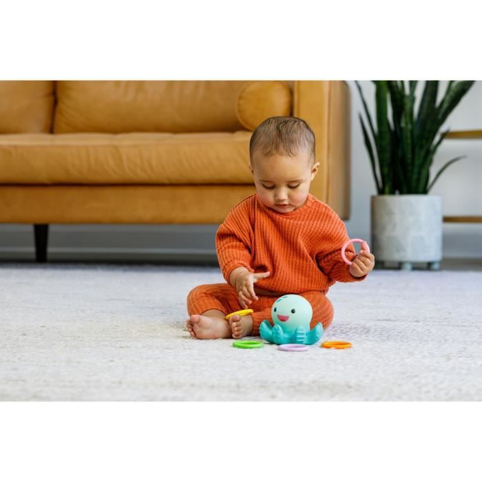 Bath toy - INFANTINO - Luminous bath octopus with rings