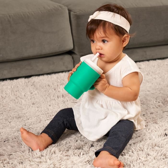 My first cup - INFANTINO - Silicone - Fir green