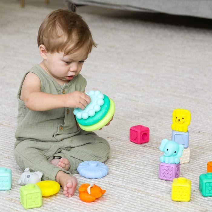 Box of 20 sensory pieces - INFANTINO - 315222 - Stackable