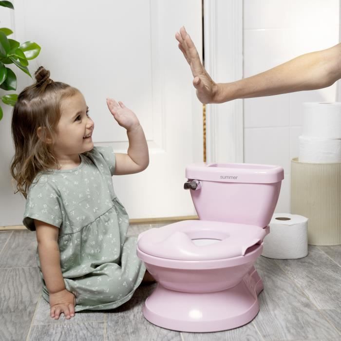 INGENUITY Mini Toilet for Girls with Child Toilet Reducer Included, Musical Flush