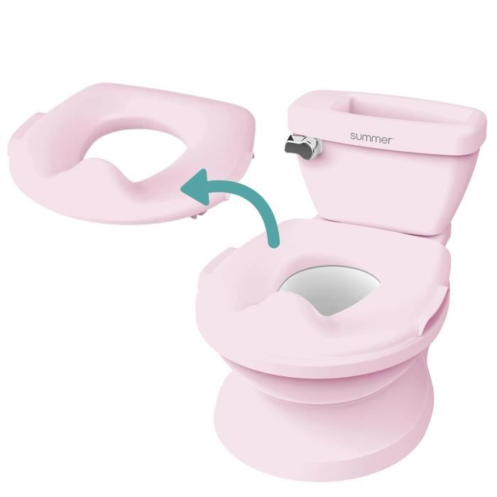 INGENUITY Mini Toilet for Girls with Child Toilet Reducer Included, Musical Flush