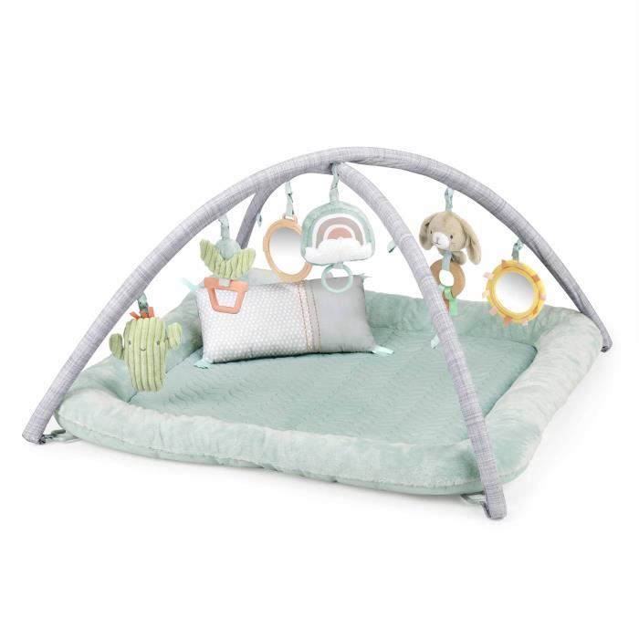 INGENUITY Calm Spring Extra Soft Baby Play Mat with 6 Detachable Sensory Toys