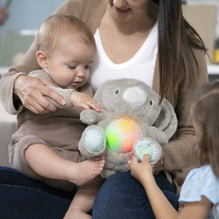 INGENUITY Sylvi baby rabbit comforter, soft toy, soothing melodies and vibrations, luminous, birth gift