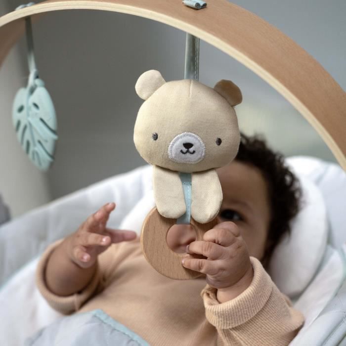 INGENUITY Nate the Bear bouncer with wooden play arch