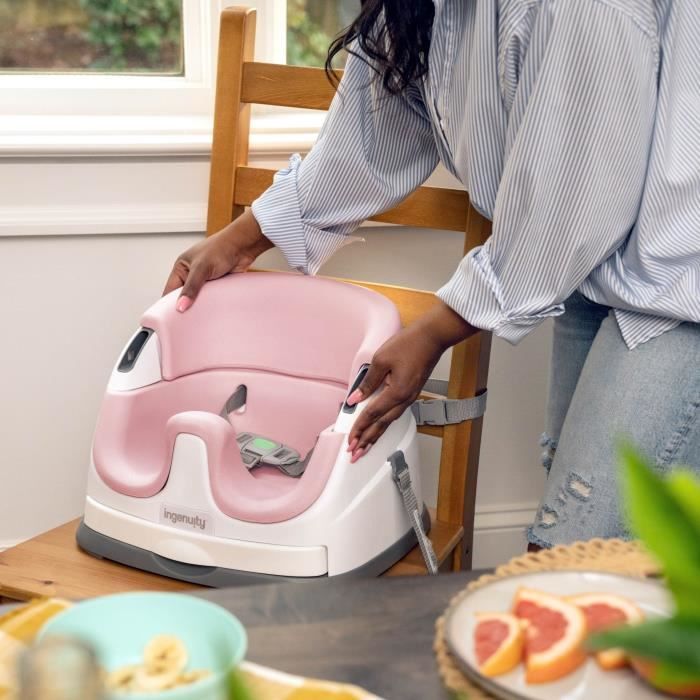 INGENUITY 2-in-1 booster seat with integrated storage tray, peony, from 6 months