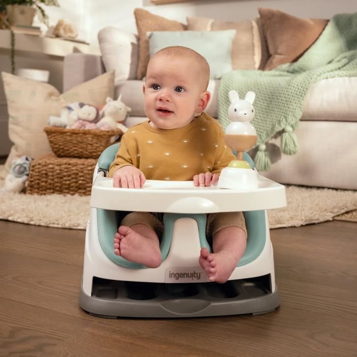 INGENUITY 2-in-1 booster seat with integrated storage tray, mist, from 6 months