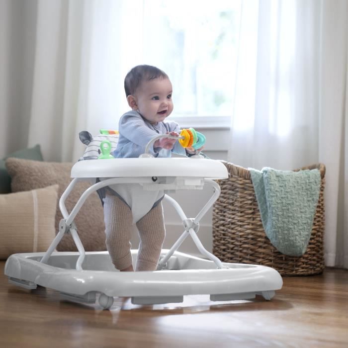 Walker with activities - INGENUITY - Chambray Collection - Comfortable and padded backrest - 3 heights - Foldable