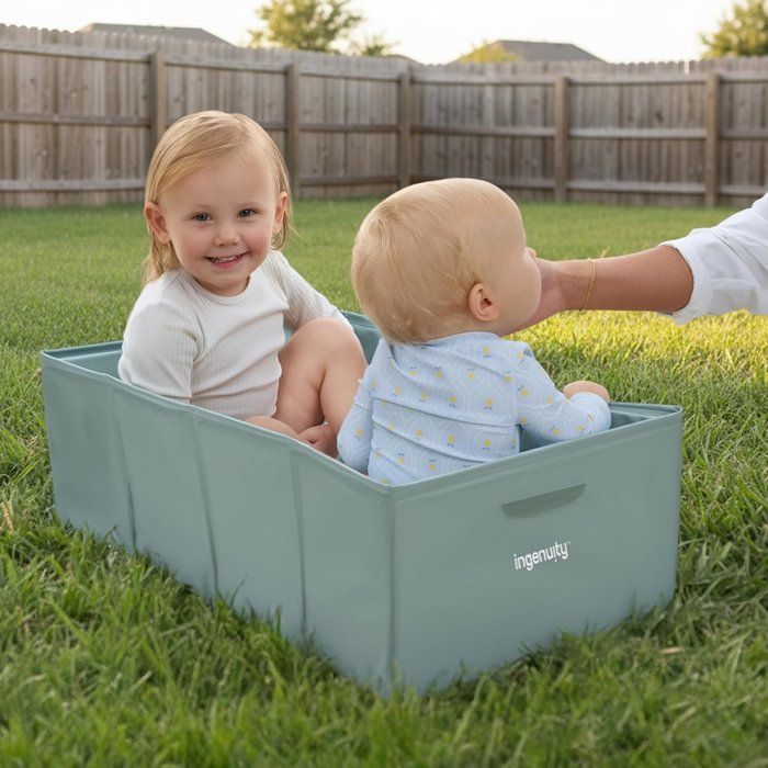 Foldable baby bath - INGENUITY - Portable - Waterproof lining - Easy to clean