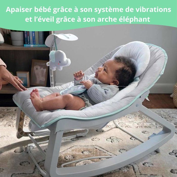 INGENUITY Bouncer 3in1 Keep Cozy - Weaver, Soothing Vibrations, 2 Recline Positions, Up to 18 kilos
