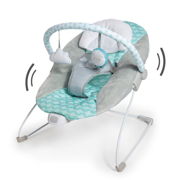 Ity Deckchair Bouncity Bounce, soothing vibrations, play arch with 2 toys, removable and machine washable - Goji