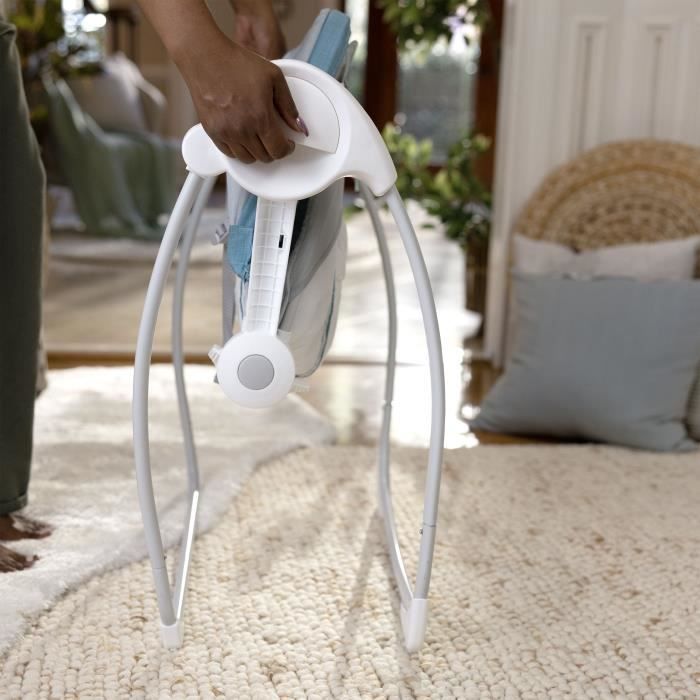 Ity by INGENUITY Sun Valley Baby Swing - Canopy, 2 Toys, 2-Position Reclining Seat - Grey