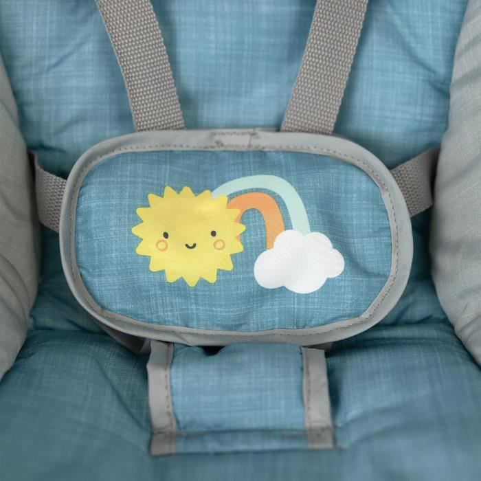 Ity by INGENUITY Sun Valley Baby Swing - Canopy, 2 Toys, 2-Position Reclining Seat - Grey