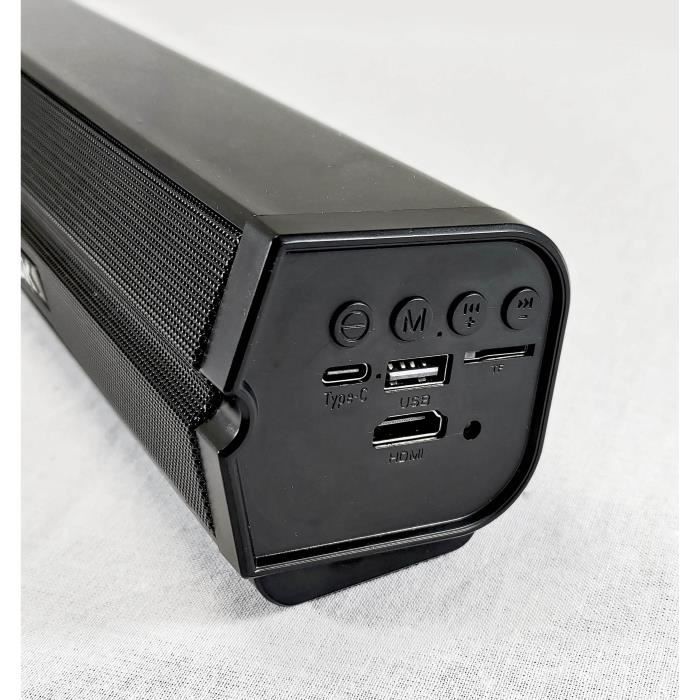 Luminous sound bar - INOVALLEY - BS11 -60W - LED - Bluetooth V5.0 - HDMI - USB 2.0 - micro SD - FM - 2400mAh battery
