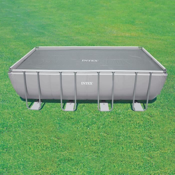 Reinforced bubble cover for swimming pool - Rectangular - 5.49 x 2.74 m - Grey
