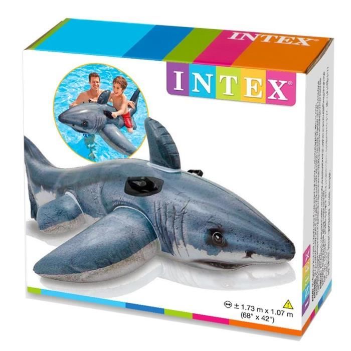 INTEX Inflatable buoy Great White Shark for Riding Pool games 173 * 107 cm