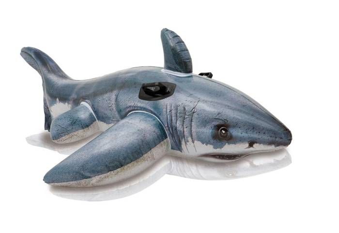 INTEX Inflatable buoy Great White Shark for Riding Pool games 173 * 107 cm