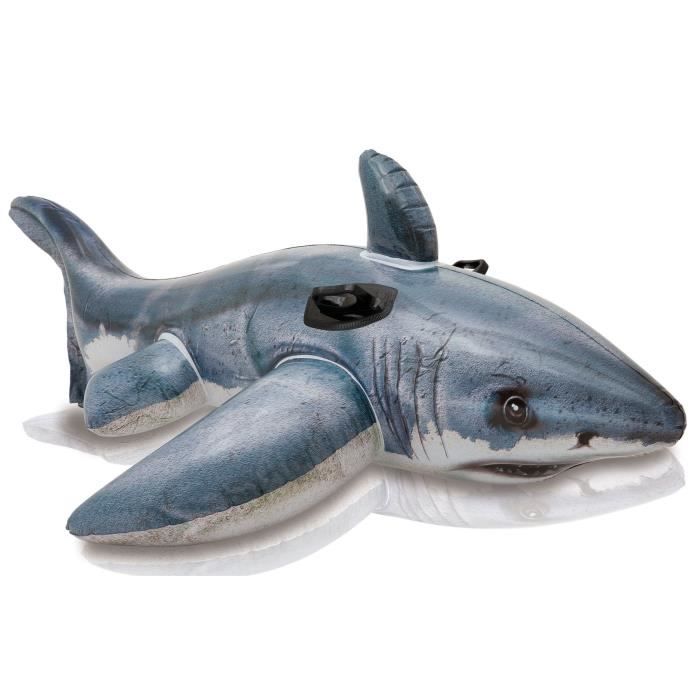 INTEX Inflatable buoy Great White Shark for Riding Pool games 173 * 107 cm