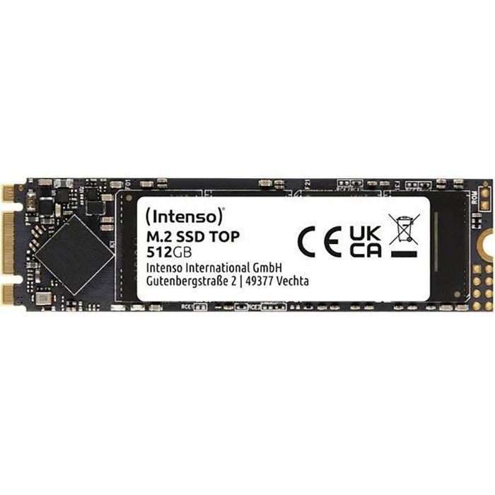 INTENSO - Top - SSD Interne - 512 Go - M.2 SATA III 6 Gb/s - Vitesse de lecture jusqu'a 520 Mo/s