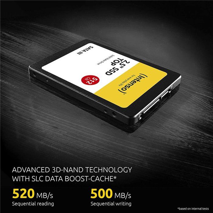 Intenso Top Performance 1 TB Internal SSD, 6.35 cm (2.5"), SATA 6 Gb/s, Retail 3812460