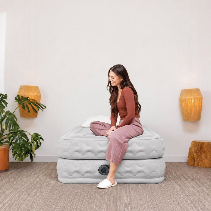 INTEX Inflatable Mattress - 64488ND - Supreme Air Flow - 1.91 x 0.99 x 0.51 m - Single - Indoor - Built-in Electric Inflator