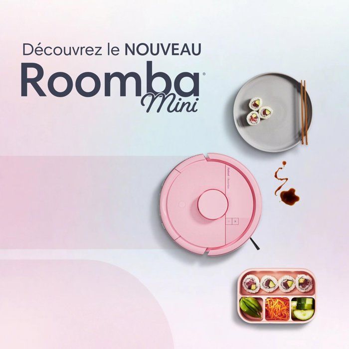 iRobot Roomba Mini Pink - Robot Vacuum and Mop + AutoEmpty Base - 7,000 Pa - Dust Bag (base) 2.5 L