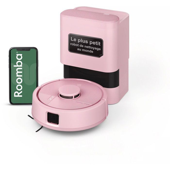 iRobot Roomba Mini Pink - Robot Vacuum and Mop + AutoEmpty Base - 7,000 Pa - Dust Bag (base) 2.5 L