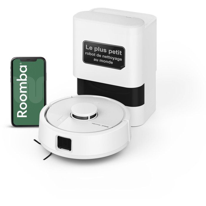 iRobot Roomba Mini White - Robot Vacuum and Mop + AutoEmpty Docking Station - 7,000 Pa - 2.5 L Dust Bag (Docking Station)