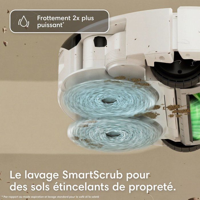 iRobot Roomba Plus 515 Combo Robot + AutoWash - 22 kPa - Multifunction Base - Washing at 75°C - Wipe Drying at 45°C