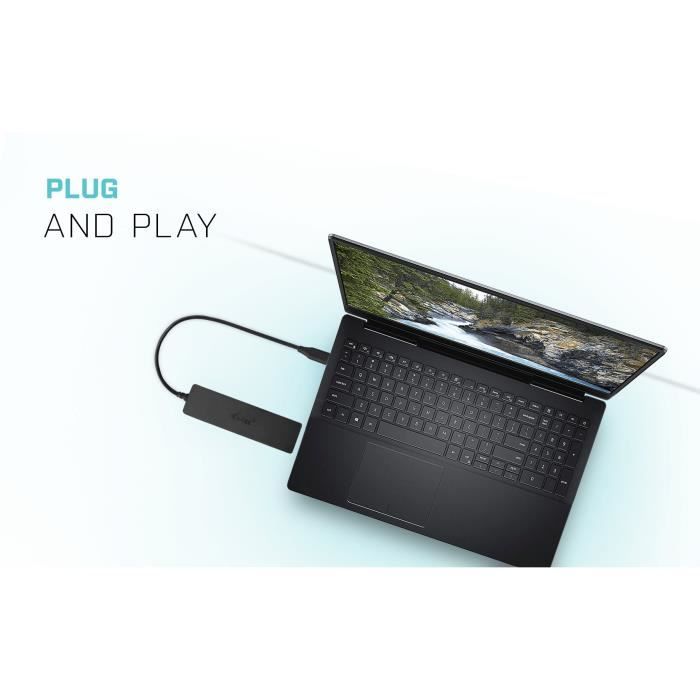 USB-C HUB I-TEC with 4 USB 3.0 Ports with Integrated Cable 20cm