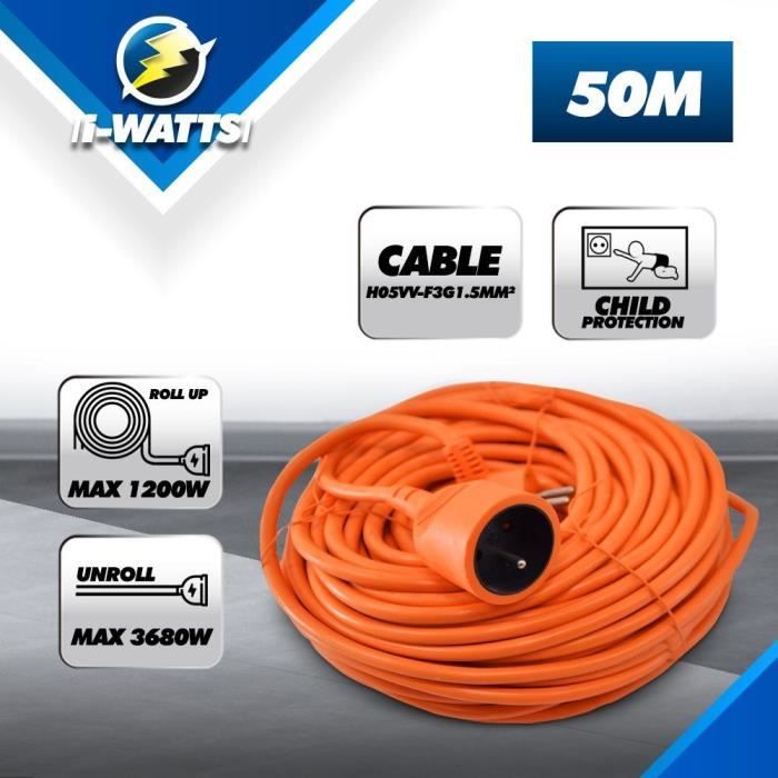 I-WATTS Extension cord 50m 3x1,5mm