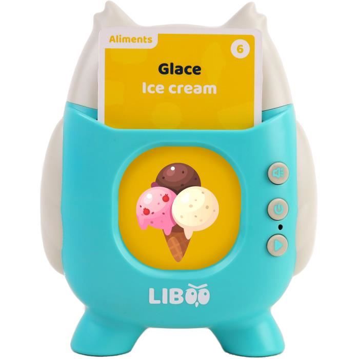 Liboo E-Reader - JADE - French - English - 240 Words - Educational Game - Batteries Included - Vocabulary - Learning - French Design