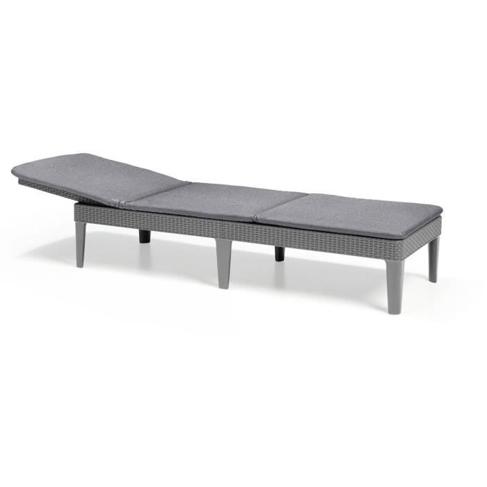 Allibert by Keter - Jaipur - Sunbathing in Imitation Rattan Braided - Gray