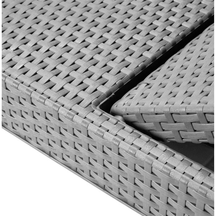 Allibert by Keter - Jaipur - Sunbathing in Imitation Rattan Braided - Gray