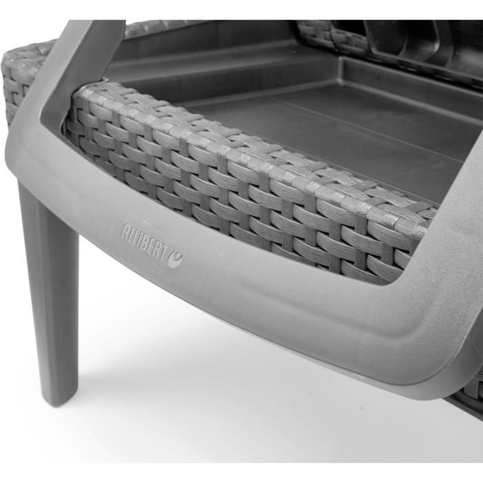 Allibert by Keter - Jaipur - Sunbathing in Imitation Rattan Braided - Gray