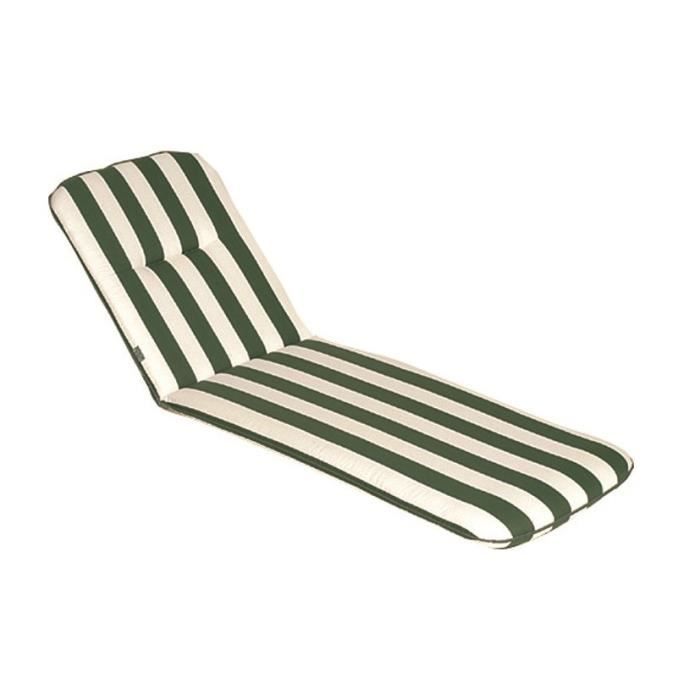 PRIVATE GARDEN Sun lounger cushion CANCALE Green 184x59x5.5cm