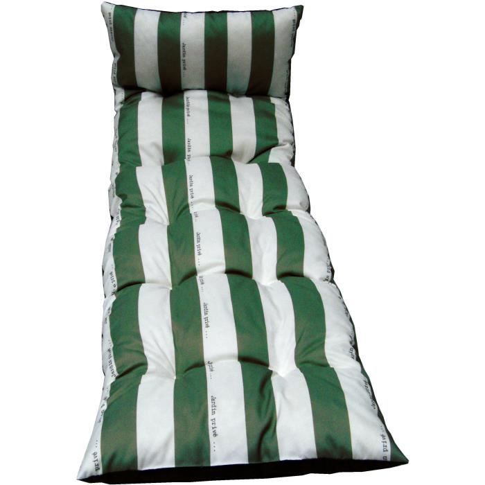 PRIVATE GARDEN Sunbathing Cancale Jp Flakes - 180 x 56 x 10 cm - Green