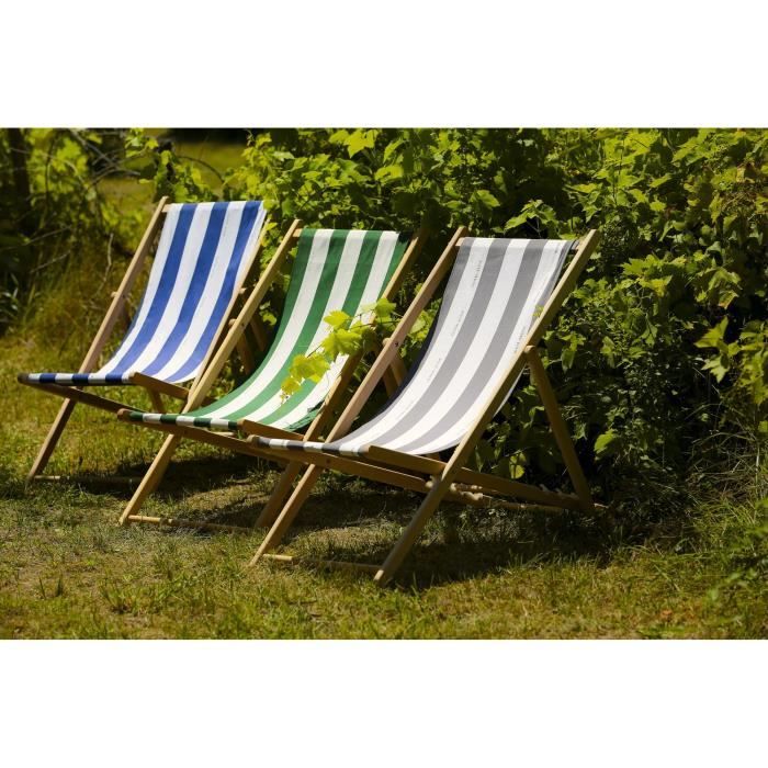 Deckchair Cancale gray stapled
