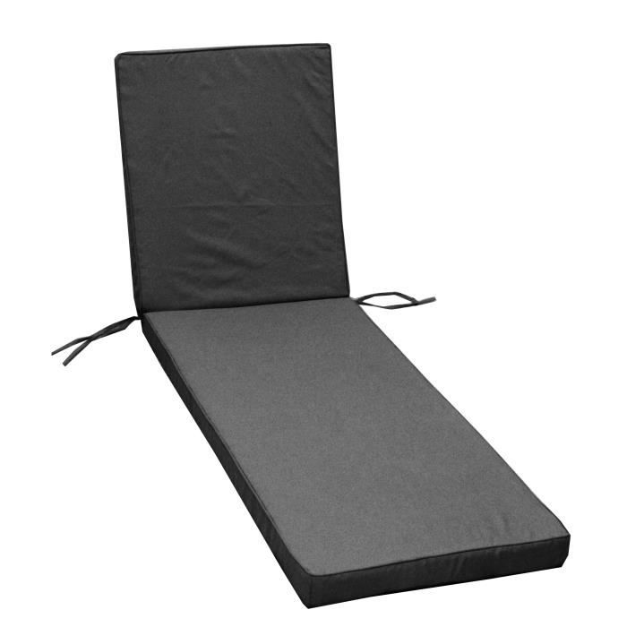 PRIVATE GARDEN MONTE CARLO sunbathing cushion - 185 x 55 x 6 cm - Slate gray